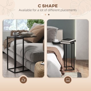 Τραπεζάκι σαλονιού HOMCOM High and Industrial σε σχήμα C από ατσάλι... Τραπεζάκι σαλονιού HOMCOM High and Industrial σε σχήμα C από ατσάλι...