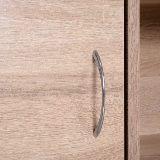 Homcom Βιβλιοθήκη Ξύλινο Ράφι με 3 Ράφια με 4 Διαμερίσματα και 2 Πό...