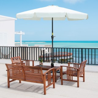 Outsunny Στρογγυλή ομπρέλα κήπου με κεντρικό στύλο και αεραγωγό, Φ2...