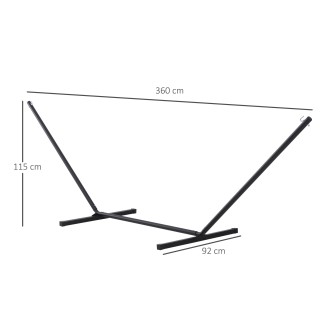 Μεταλλική Βάση Στήριξης Αιώρας 360 x 92 x 112 cm Outsunny 84A-082