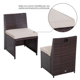 Outsunny Rattan Σετ Έπιπλα Κήπου 5τμχ Τραπεζαρία 4 Καρέκλες με Μαξι... Outsunny Rattan Σετ Έπιπλα Κήπου 5τμχ Τραπεζαρία 4 Καρέκλες με Μαξι...