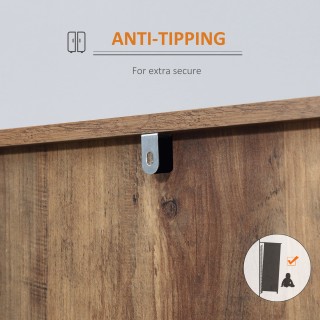 HOMCOM Μοντέρνος μπουφές σε μοριοσανίδα και μέταλλο με 2 ντουλάπια ...