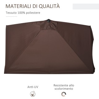 Outsunny ημικυκλική ομπρέλα για βεράντα και κήπο με μανιβέλα, 230x1... Outsunny ημικυκλική ομπρέλα για βεράντα και κήπο με μανιβέλα, 230x1...