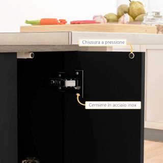 HOMCOM Kitchen Island με 2 ανοιχτά ράφια και 2 ντουλάπια, σε MDF, 1... HOMCOM Kitchen Island με 2 ανοιχτά ράφια και 2 ντουλάπια, σε MDF, 1...