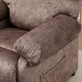 HOMCOM Χειροκίνητη ανακλινόμενη πολυθρόνα χαλάρωσης από ύφασμα με έ...