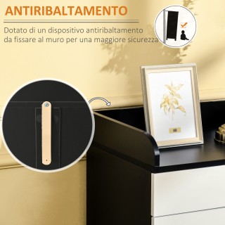 HOMCOM Ντουλάπι με Συρτάρι και Ρυθμιζόμενο Ράφι για Κουζίνα, Σαλόνι...