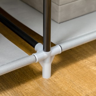 HOMCOM Φορητή μη υφασμένη ντουλάπα ντουλάπα με 6 ανοιχτά ράφια και ...