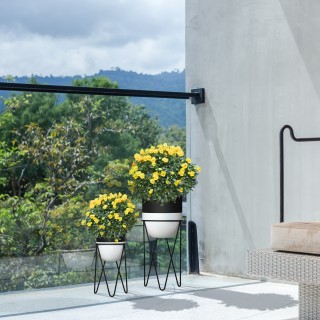 Ζαρντινιέρα Σετ 2 τεμαχίων με Μεταλλική Βάση για Φυτά Εσωτερικού κα... Ζαρντινιέρα Σετ 2 τεμαχίων με Μεταλλική Βάση για Φυτά Εσωτερικού κα...