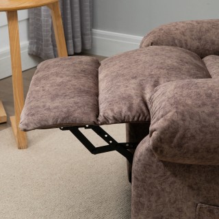 HOMCOM Χειροκίνητη ανακλινόμενη πολυθρόνα χαλάρωσης από ύφασμα με έ...