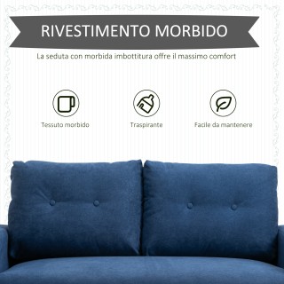 HOMCOM Μοντέρνος και Καπιτονέ 2θέσιος Καναπές σε Σκανδιναβικό Στυλ,...