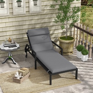 Μαξιλάρι Outsunny για ξαπλώστρες και ξαπλώστρες από ύφασμα με κορδό...