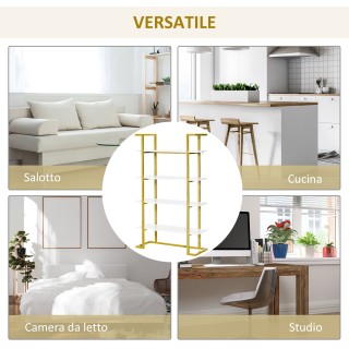 HOMCOM Βιβλιοθήκη με 4 Ανυψωμένα και Πολλαπλών Επιπέδων, σε MDF και... HOMCOM Βιβλιοθήκη με 4 Ανυψωμένα και Πολλαπλών Επιπέδων, σε MDF και...