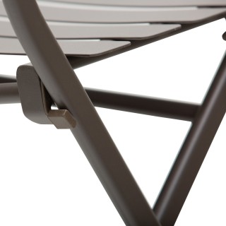 Τραπεζάκι Σαλονιού Outsunny με Πτυσσόμενες Καρέκλες σε Καφέ Ατσάλι,...