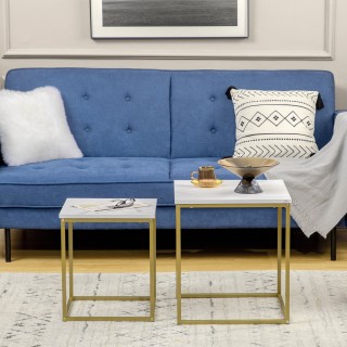 HOMCOM Σετ Τραπεζάκι σαλονιού 2 τεμαχίων στοιβαζόμενο με πάνω μέρος... HOMCOM Σετ Τραπεζάκι σαλονιού 2 τεμαχίων στοιβαζόμενο με πάνω μέρος...