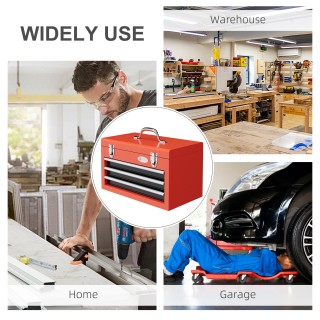 DURHAND Εργαλειοθήκη με 3 συρτάρια και επάνω θήκη από ατσάλι με λαβ... DURHAND Εργαλειοθήκη με 3 συρτάρια και επάνω θήκη από ατσάλι με λαβ...