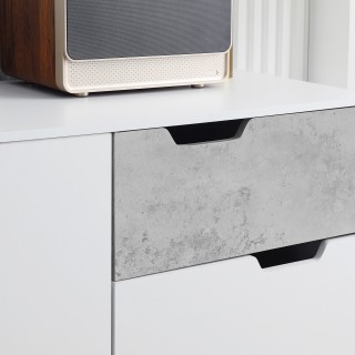 HOMCOM Ντουλάπα σαλονιού με 2 ντουλάπια με 2 πόρτες και συρτάρι σε ...