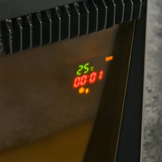 Ηλεκτρικό τζάκι δαπέδου HOMCOM με ρεαλιστικό εφέ φλόγας - Λευκό / Μ... Ηλεκτρικό τζάκι δαπέδου HOMCOM με ρεαλιστικό εφέ φλόγας - Λευκό / Μ...