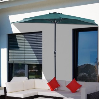 Outsunny Ημικυκλική Ομπρέλα Αδιάβροχη Προστασία UV Πράσινη 269 x 13...