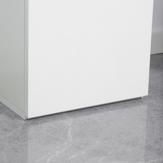 kleankin Ντουλάπα μπάνιου με ρυθμιζόμενο ράφι, 2 κλειστά ράφια και ...