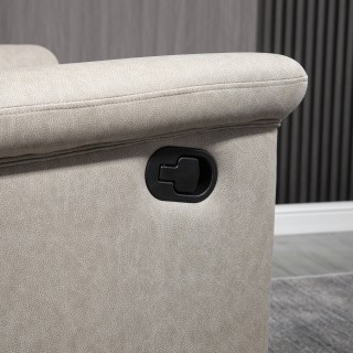 HOMCOM Μη αυτόματη ανακλινόμενη πολυθρόνα 135° με στήριγμα ποδιών, ...