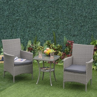 Τραπεζάκι και καρέκλες σαλονιού εξωτερικού χώρου Outsunny σε χρώμα ...