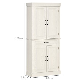 Μπουφές κουζίνας HOMCOM με 2 ντουλάπια και συρτάρι σε αποικιακό στυ...