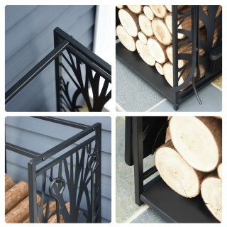 Μεταλλική Θήκη για Ξύλα με Αξεσουάρ 46 x 29 x 70 cm Μαύρη 842-160 H... Μεταλλική Θήκη για Ξύλα με Αξεσουάρ 46 x 29 x 70 cm Μαύρη 842-160 H...