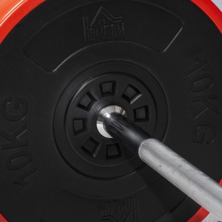 Σετ μπάρα και δίσκοι HOMCOM 65 κιλών συνολικά για προπόνηση στο σπί...