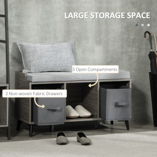 Ντουλάπα παπουτσιών HOMCOM Hallway σε μοριοσανίδα και μέταλλο με 3 ... Ντουλάπα παπουτσιών HOMCOM Hallway σε μοριοσανίδα και μέταλλο με 3 ...