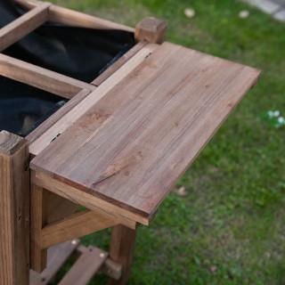 Outsunny Ξύλινο υπερυψωμένο κρεβάτι κήπου με πτυσσόμενο ράφι και κά... Outsunny Ξύλινο υπερυψωμένο κρεβάτι κήπου με πτυσσόμενο ράφι και κά...