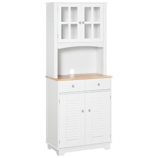 Ξύλινος Μπουφές 68 x 39.5 x 170 cm Χρώματος Λευκό HOMCOM 835-276 Ξύλινος Μπουφές 68 x 39.5 x 170 cm Χρώματος Λευκό HOMCOM 835-276