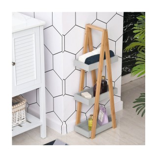 Ραφιέρα Μπάνιου από Μπαμπού με 3 Ράφια 30 x 18 x 81 cm Kleankin 834... Ραφιέρα Μπάνιου από Μπαμπού με 3 Ράφια 30 x 18 x 81 cm Kleankin 834...