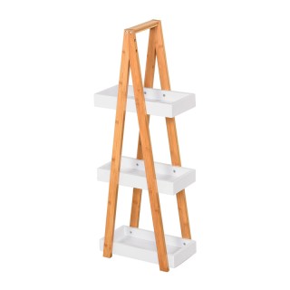 Ραφιέρα Μπάνιου από Μπαμπού με 3 Ράφια 30 x 18 x 81 cm Χρώματος Λευ... Ραφιέρα Μπάνιου από Μπαμπού με 3 Ράφια 30 x 18 x 81 cm Χρώματος Λευ...