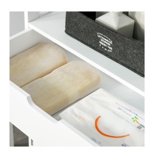 Ραφιέρα Μπάνιου με 2 Ράφια και 1 Ντουλάπι 60 x 122.5 x 33 cm Kleank... Ραφιέρα Μπάνιου με 2 Ράφια και 1 Ντουλάπι 60 x 122.5 x 33 cm Kleank...