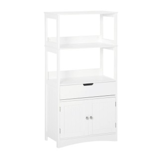 Ραφιέρα Μπάνιου με 2 Ράφια και 1 Ντουλάπι 60 x 122.5 x 33 cm Kleank... Ραφιέρα Μπάνιου με 2 Ράφια και 1 Ντουλάπι 60 x 122.5 x 33 cm Kleank...