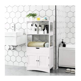 Ραφιέρα Μπάνιου με 2 Ράφια και 1 Ντουλάπι 60 x 122 x 32.5 cm Songmi... Ραφιέρα Μπάνιου με 2 Ράφια και 1 Ντουλάπι 60 x 122 x 32.5 cm Songmi...