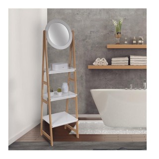 Ραφιέρα Μπάνιου από Μπαμπού με 3 Ράφια και Καθρέπτη 43 x 36 x 163 c... Ραφιέρα Μπάνιου από Μπαμπού με 3 Ράφια και Καθρέπτη 43 x 36 x 163 c...