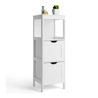 Ξύλινη Ραφιέρα Μπάνιου με 2 Ράφια και 2 Συρτάρια 30 x 30 x 89 cm Ba... Ξύλινη Ραφιέρα Μπάνιου με 2 Ράφια και 2 Συρτάρια 30 x 30 x 89 cm Ba...