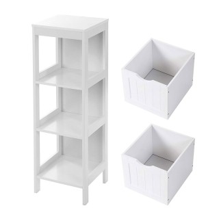 Ραφιέρα Μπάνιου με 3 Ράφια και 2 Συρτάρια 30 x 30 x 89 cm VASAGLE B... Ραφιέρα Μπάνιου με 3 Ράφια και 2 Συρτάρια 30 x 30 x 89 cm VASAGLE B...