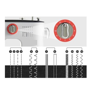 Ραπτομηχανή με 12 Διαφορετικές Ραφές και Πεντάλ Verk Group 59074513... Ραπτομηχανή με 12 Διαφορετικές Ραφές και Πεντάλ Verk Group 59074513...