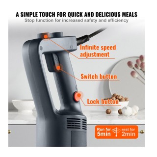 Ραβδομπλέντερ Χειρός με Άξονα 254 mm 500 W VEVOR ZXSCJBQYCBSDJF3WGV2 Ραβδομπλέντερ Χειρός με Άξονα 254 mm 500 W VEVOR ZXSCJBQYCBSDJF3WGV2