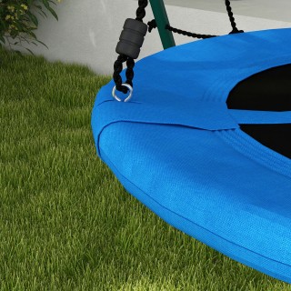 Outsunny Classic Στρογγυλό Σετ Κούνιας Κήπου, Ατσάλινες Σκάλες και ...