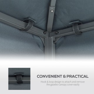 Outsunny Ανταλλακτική οροφή για Gazebo 3x3m με 2 επίπεδα και ανθεκτ... Outsunny Ανταλλακτική οροφή για Gazebo 3x3m με 2 επίπεδα και ανθεκτ...