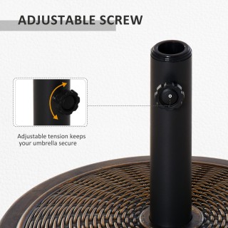 Outsunny 14kg σκυρόδεμα και πλαστική βάση ομπρέλας με εφέ Rattan Ø4...