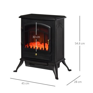 Ηλεκτρικό τζάκι δαπέδου HOMCOM με ισχύ φλόγας 1000W / 2000W σε Σίδε... Ηλεκτρικό τζάκι δαπέδου HOMCOM με ισχύ φλόγας 1000W / 2000W σε Σίδε...