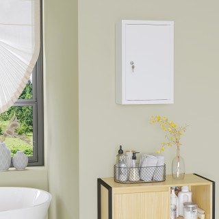 Ιατρικό ντουλάπι 3 επιπέδων από ανοξείδωτο χάλυβα Kleankin με 2 κλε... Ιατρικό ντουλάπι 3 επιπέδων από ανοξείδωτο χάλυβα Kleankin με 2 κλε...