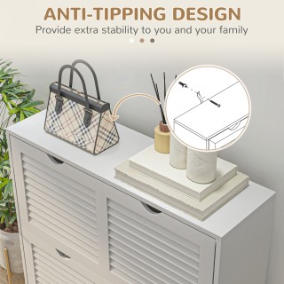 Ξύλινη σχάρα παπουτσιών HOMCOM Mobile για εξοικονόμηση χώρου για 16... Ξύλινη σχάρα παπουτσιών HOMCOM Mobile για εξοικονόμηση χώρου για 16...