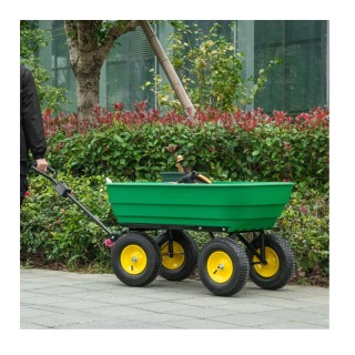 Ρυμουλκούμενο Καρότσι Κήπου με Ανατροπή 125 Lt Outsunny 845-636V01 Ρυμουλκούμενο Καρότσι Κήπου με Ανατροπή 125 Lt Outsunny 845-636V01