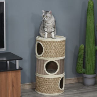 Σπίτι Γάτας 3 Επιπέδων 37.5 x 37.5 x 70 cm PawHut D30-326 Σπίτι Γάτας 3 Επιπέδων 37.5 x 37.5 x 70 cm PawHut D30-326