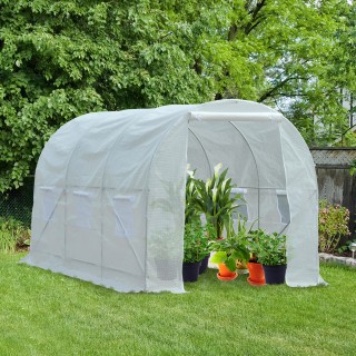 Θερμοκήπιο Outsunny Tunnel Garden for Plants in PE with Iron Pipes,... Θερμοκήπιο Outsunny Tunnel Garden for Plants in PE with Iron Pipes,...